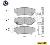 Brake pads 22-0136-0 METELLI for SUZUKI GEO