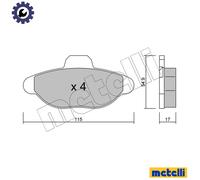 BRAKE PAD SET DISC BRAKE 22-0137-0 FOR FIAT 170A.000/046 0.7L 2cyl CINQUECENTO