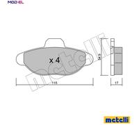 BRAKE PAD SET DISC BRAKE 22-0137-0 FOR FIAT 170A.000/046 0.7L 2cyl CINQUECENTO