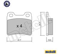 BRAKE PAD SET DISC BRAKE 22-0141-0 FOR VAUXHALL ASTRA/Mk/III/Convertible SAAB