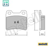 BRAKE PAD SET DISC BRAKE 22-0141-0 FOR VAUXHALL ASTRA/Mk/III/Convertible SAAB