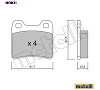 BRAKE PAD SET DISC BRAKE 22-0141-0 FOR VAUXHALL ASTRA/Mk/III/Convertible SAAB