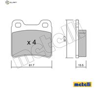 BRAKE PAD SET DISC BRAKE 22-0141-0 FOR VAUXHALL ASTRA/Mk/III/Convertible SAAB