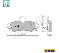 BRAKE PAD SET DISC BRAKE 22-0143-1 FOR FORD MONDEO/II/Mk/Turnier/Clipper 1.8L