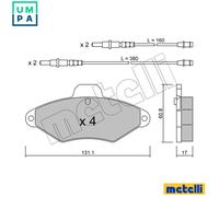 BRAKE PAD SET DISC BRAKE 22-0144-0 FOR CITROEN DHW /D9B /DJZ /DHX /DHY 1.9L 4cyl