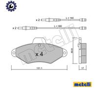 BRAKE PAD SET DISC BRAKE 22-0144-0 FOR CITROEN DHW /D9B /DJZ /DHX /DHY 1.9L 4cyl