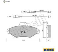 BRAKE PAD SET DISC BRAKE 22-0144-0 FOR CITROEN DHW /D9B /DJZ /DHX /DHY 1.9L 4cyl