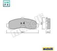 BRAKE PAD SET DISC BRAKE 22-0145-0 FOR NISSAN CGA3DE 1.3L CG10DE 1.0L 4cyl