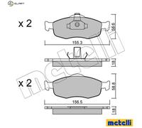 Brake pads 22-0146-0 METELLI for FORD MONDEO MONDEO Saloon MONDEO Turnier