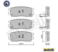 BRAKE PAD SET DISC BRAKE 22-0151-0 FOR MITSUBISHI PAJERO/II/Canvas/Top/SHOGUN