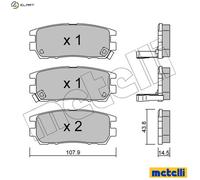 Metelli Brake Pad Set 22-0151-0 - Disc Brake for Mitsubishi Pajero/Shogun II Canvas Top L400 2.4