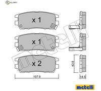 Metelli Brake Pad Set 22-0151-0 - Disc Brake for Mitsubishi Pajero/Shogun II Canvas Top L400 2.4
