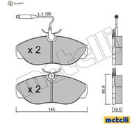 Brake pads 22-0154-0 METELLI for PEUGEOT FIAT CITROËN