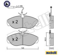 BRAKE PAD SET DISC BRAKE 22-0154-0 FOR PEUGEOT BOXER/Van/FURGON FIAT D8C 1.9L