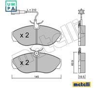 BRAKE PAD SET DISC BRAKE 22-0154-1 FOR PEUGEOT BOXER/Platform/Chassis/Bus/Van