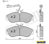 BRAKE PAD SET DISC BRAKE 22-0155-1 FOR PEUGEOT BOXER/Bus/Van/FURGON FIAT 2.8L