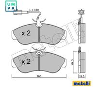 BRAKE PAD SET DISC BRAKE 22-0155-1 FOR PEUGEOT BOXER/Bus/Van/FURGON FIAT 2.8L