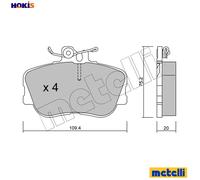 BRAKE PAD SET DISC BRAKE 22-0158-0 FOR MERCEDES-BENZ C-CLASS/T-Model/Break 1.8L