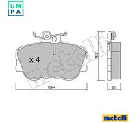 BRAKE PAD SET DISC BRAKE 22-0158-0 FOR MERCEDES-BENZ C-CLASS/T-Model/Break 1.8L