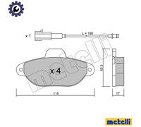 metelligroup 22-0159-2 Brake Pads, Made in Italy