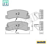 BRAKE PAD SET DISC BRAKE 22-0161-2 FOR TOYOTA COROLLA/Liftback/Compact/FX 1.6L