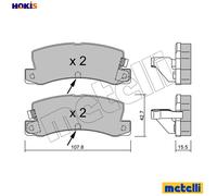 BRAKE PAD SET DISC BRAKE 22-0161-2 FOR TOYOTA COROLLA/Liftback/Compact/FX 1.6L