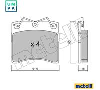 BRAKE PAD SET DISC BRAKE 22-0163-0 FOR VW CARAVELLE/TRANSPORTER/IV/Bus/EUROVAN