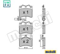 BRAKE PAD SET DISC BRAKE 22-0163-2 FOR VW CARAVELLE/TRANSPORTER/IV/Bus/EUROVAN
