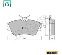 BRAKE PAD SET DISC BRAKE 22-0164-0 FOR VW CARAVELLE/EUROVAN/IV/Bus/TRANSPORTER