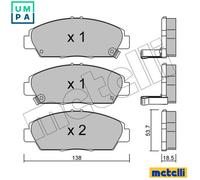BRAKE PAD SET DISC BRAKE 22-0172-0 FOR ROVER HONDA ACCORD/Mk/VI/Aerodeck/Rural