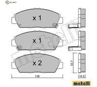 BRAKE PAD SET DISC BRAKE 22-0172-0 FOR ROVER HONDA ACCORD/Mk/VI/Aerodeck/Rural