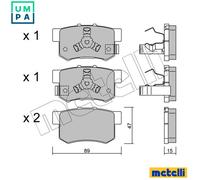 BRAKE PAD SET DISC BRAKE 22-0173-1 FOR HONDA FR-V CR-V/III/SUV/Mk ACCORD/IX 2.4L