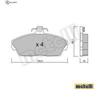 Brake pads 22-0174-1 METELLI for LAND ROVER TATA