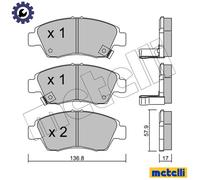 BRAKE PAD SET DISC BRAKE 22-0175-0 FOR HONDA INTEGRA/SJ/VI CIVIC/Fastback/MK