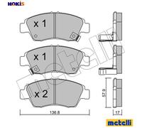 BRAKE PAD SET DISC BRAKE 22-0175-0 FOR HONDA INTEGRA/SJ/VI CIVIC/Fastback/MK