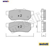 BRAKE PAD SET DISC BRAKE 22-0176-0 FOR HONDA INTEGRA/SJ/VI CIVIC/MK/Fastback