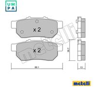 metelligroup 22-0176-0 - Made in Italy - Brake Pads