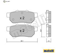 metelligroup 22-0176-0 - Made in Italy - Brake Pads