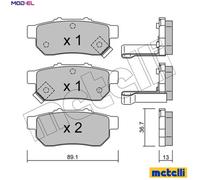 Brake pads 22-0176-1 METELLI for HONDA JAZZ II JAZZ III