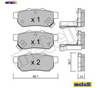 Brake pads 22-0176-1 METELLI for HONDA JAZZ II JAZZ III