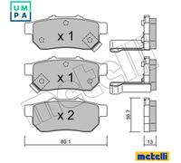 Brake pads 22-0176-1 METELLI for HONDA JAZZ II JAZZ III