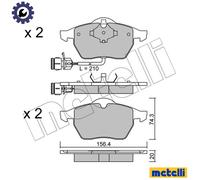 BRAKE PAD SET DISC BRAKE 22-0181-0 FOR AUDI 100 A6/S6 500 ADW/ACE/AAD/ABK 2.0L