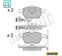 BRAKE PAD SET DISC BRAKE 22-0181-0 FOR AUDI 100 A6/S6 500 ADW/ACE/AAD/ABK 2.0L