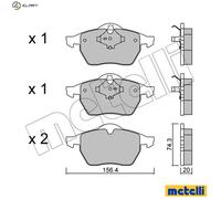 Brake pads 22-0181-1 METELLI for AUDI VW