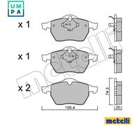 Brake pads 22-0181-1 METELLI for AUDI VW