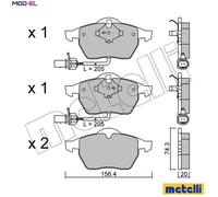 metelligroup 22-0181-3 Brake Pads, Made in Italy