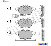 BRAKE PAD SET DISC BRAKE 22-0181-4 FOR VW AWV/AWU/AVC/APH/AGU 1.8L 4cyl