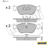 BRAKE PAD SET DISC BRAKE 22-0182-0 FOR VOLVO 850/Rural S70 C70/Convertible 2.0L