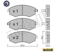 Brake pads 22-0188-0 METELLI for HYUNDAI SSANGYONG KIA