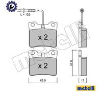 Brake pads 22-0192-0 METELLI for PEUGEOT MERCEDES-BENZ